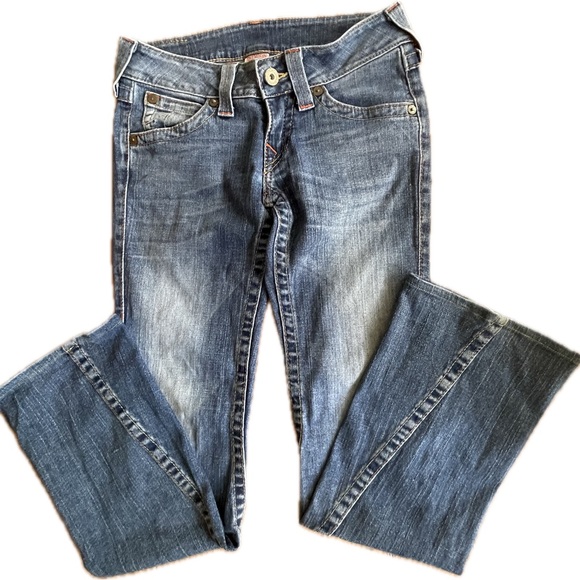 True Religion Womens Medium Wash Flare Jeans "RN112790" "CA30427" Size 27 - Picture 4 of 11